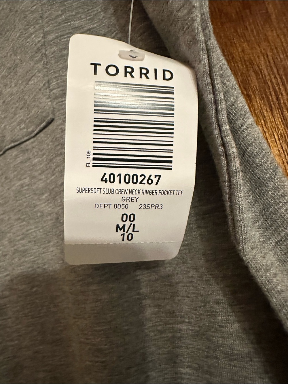 torrid Gray Super Soft Slub Jersey Top - Picture 3 of 3